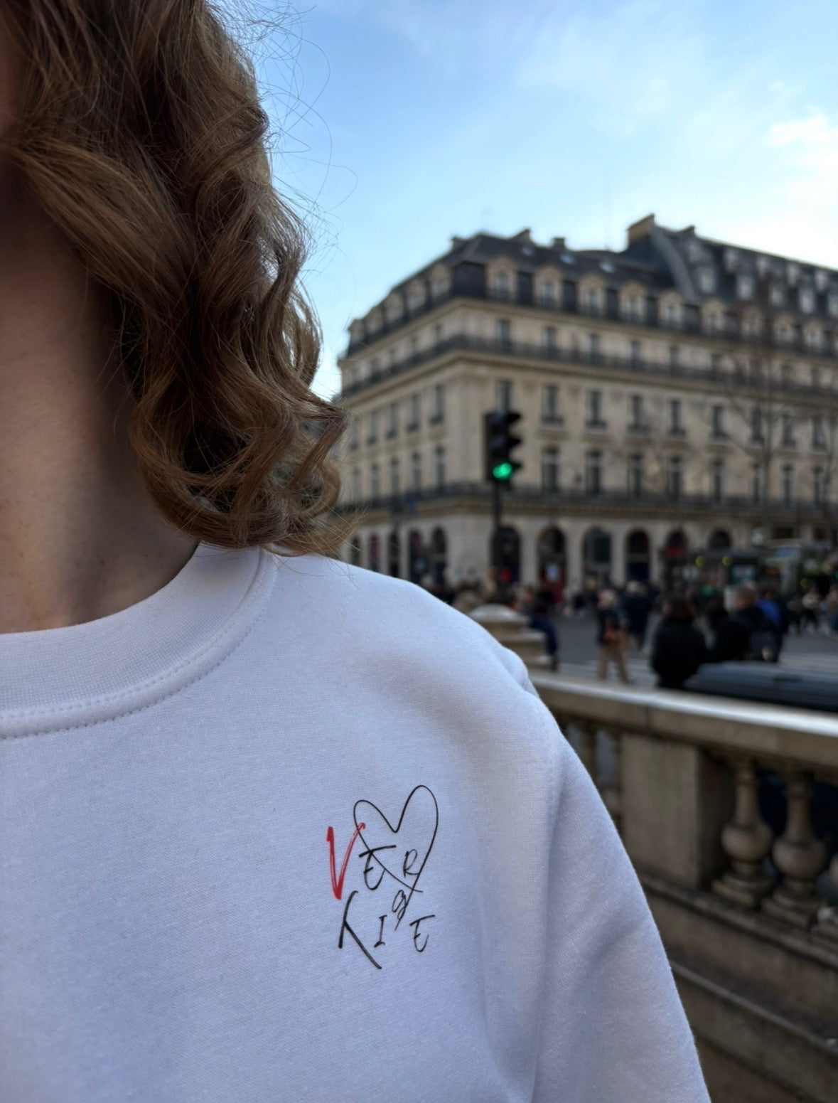 Pull Double Cœurs Blanc